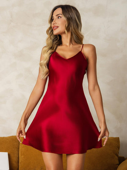 Pure Silk Strap Short Nightdress