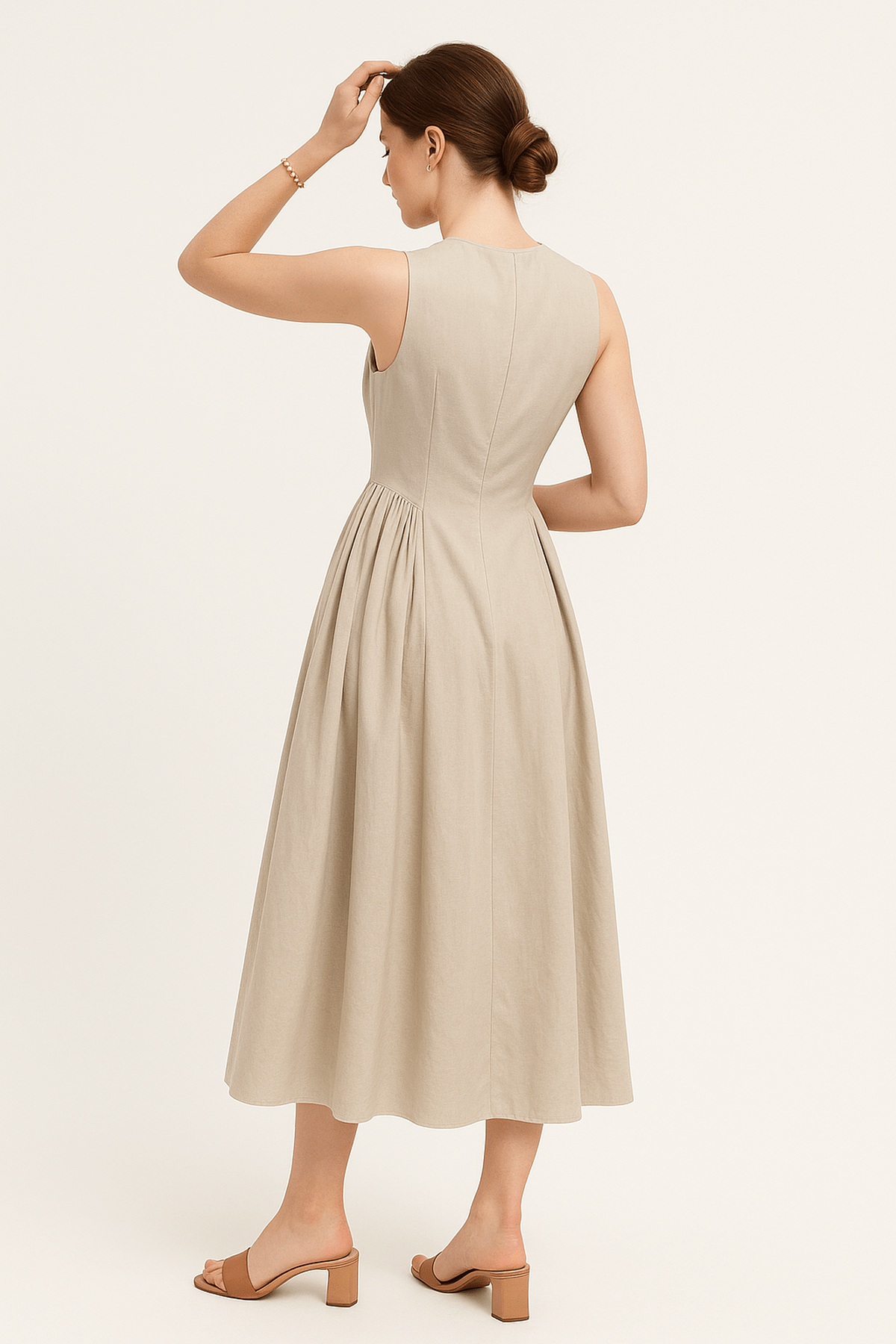 Cotton-Linen Maxi Dress