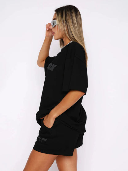 Relaxed-Fit Co-Ord Set with T-Shirt and Shorts