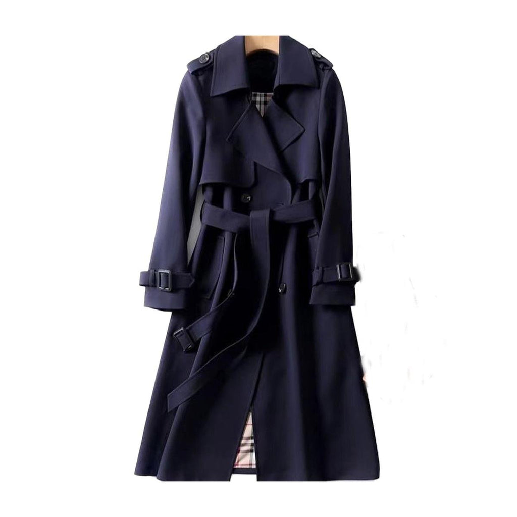 Women's Double-Breasted Trench Coat With Belt