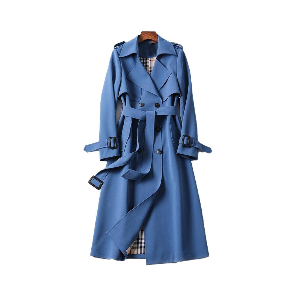 Women's Double-Breasted Trench Coat With Belt