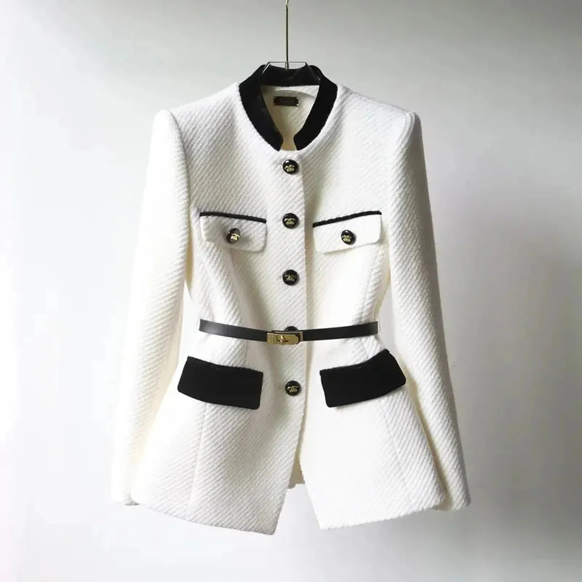 Women's Tailored Wool Coat With Belt