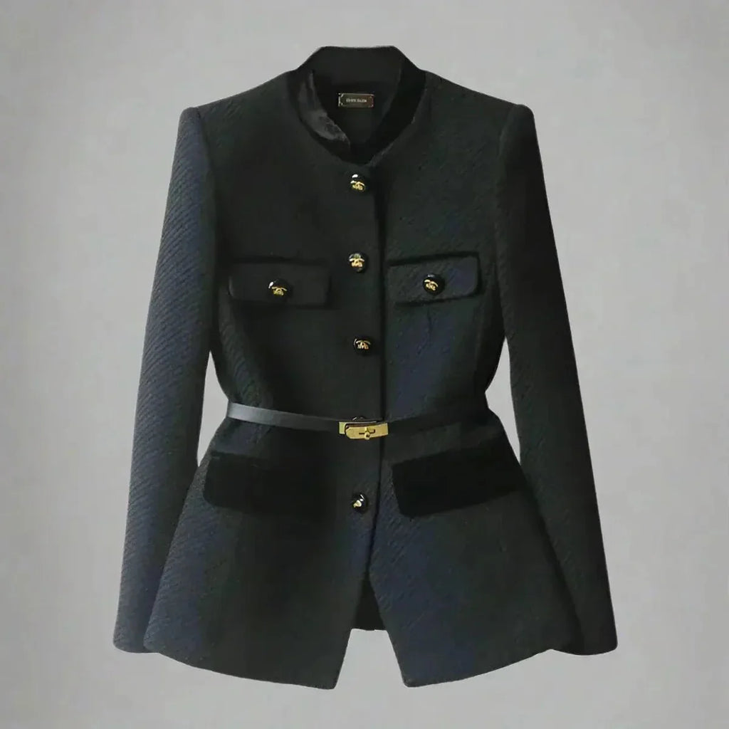Women's Tailored Wool Coat With Belt