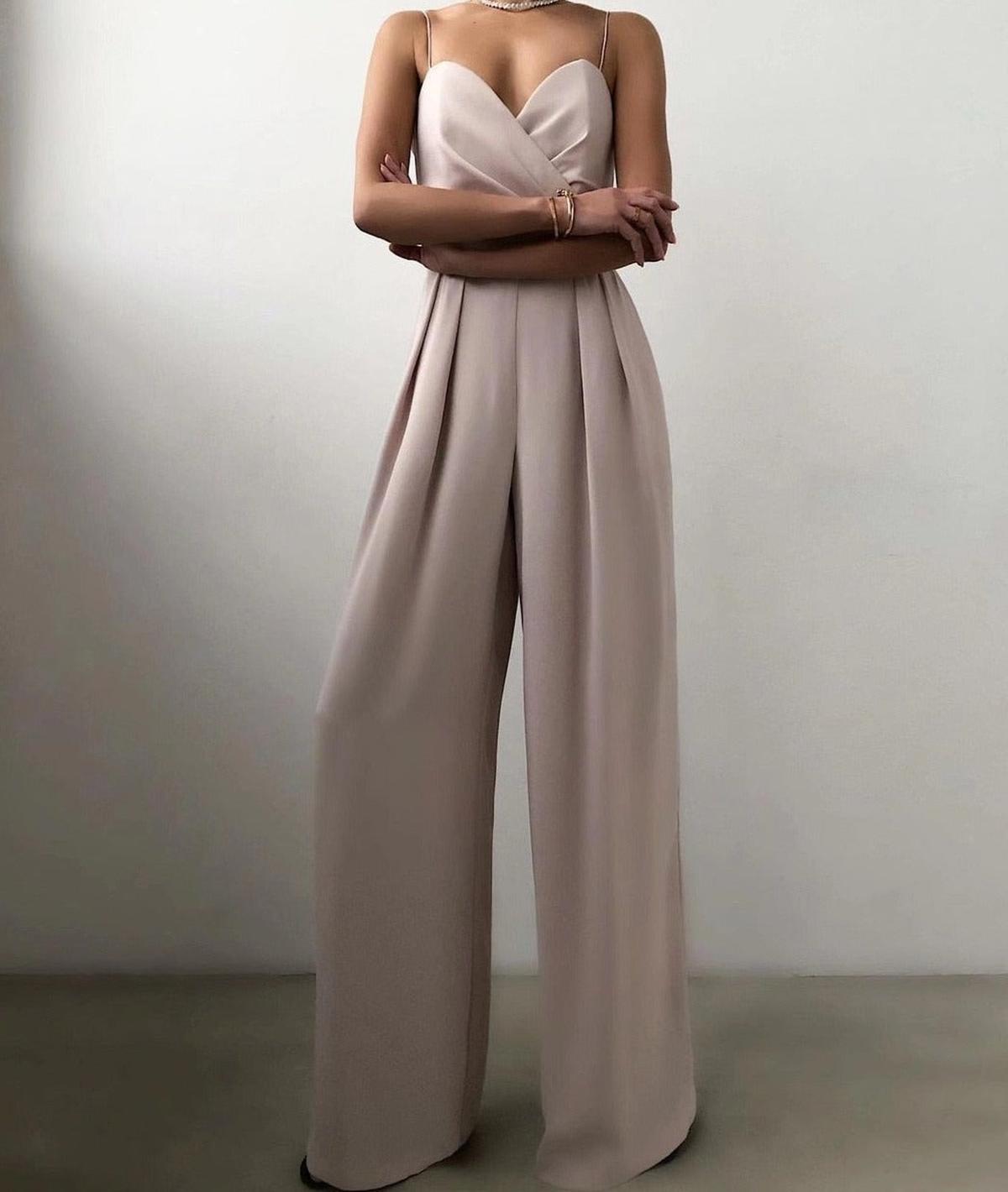Women's Wide-Leg Strap Jumpsuit