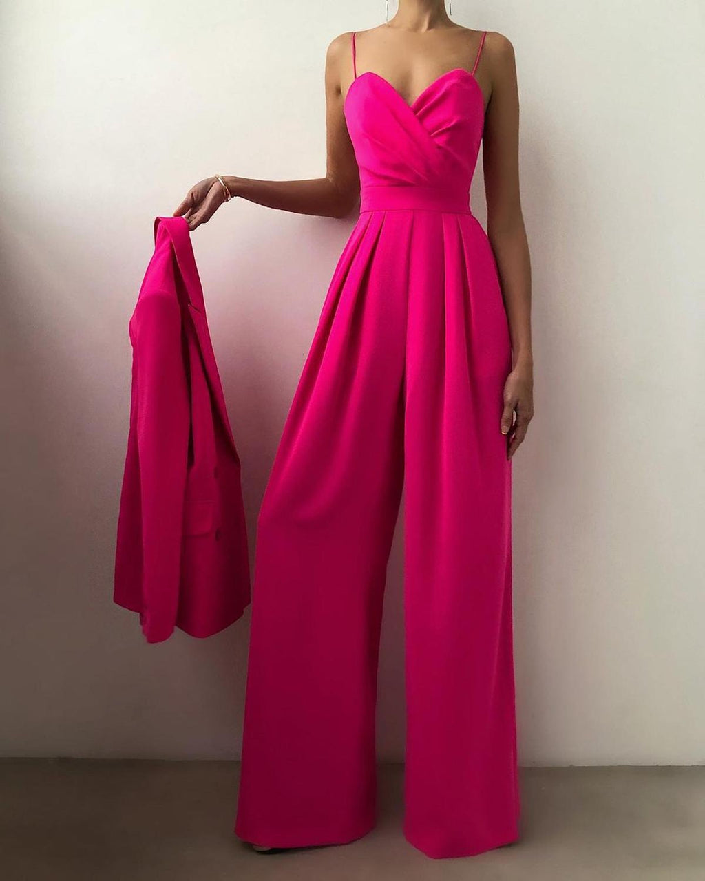 Women's Wide-Leg Strap Jumpsuit