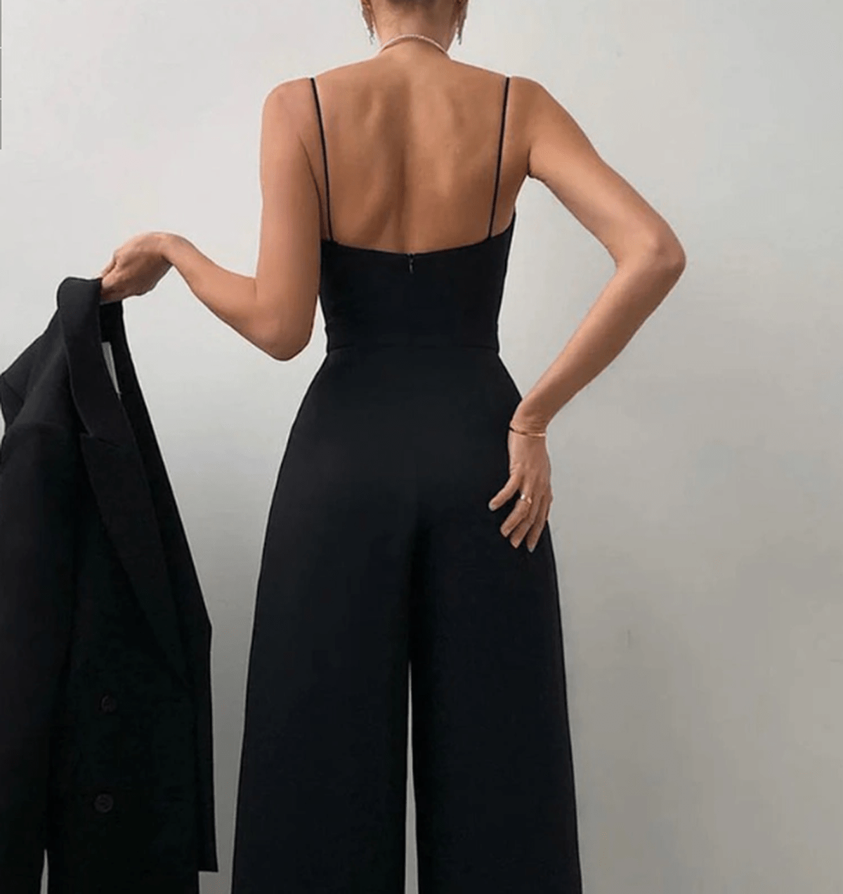 Women's Wide-Leg Strap Jumpsuit
