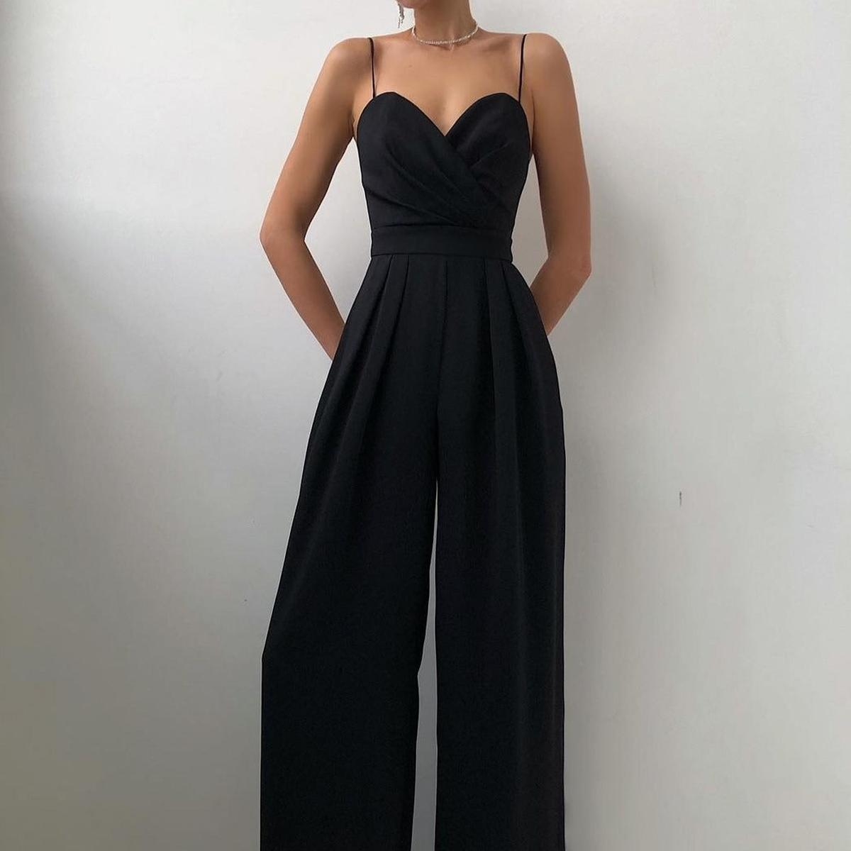 Women's Wide-Leg Strap Jumpsuit