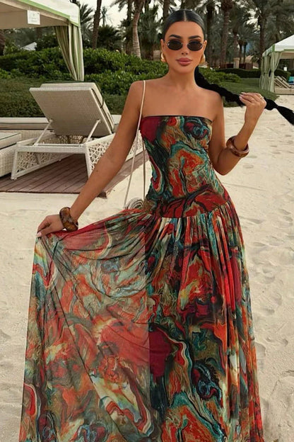 Bellamy | Summer Strapless Maxi Dress – Corset Tiered Wedding Guest Gown
